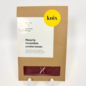 Knix Essential Thong M Performance‎ Underwear Panties Seamless Red Velvet New